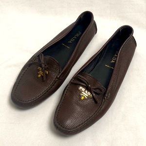 PRADA driving loafers brown size 9 / 39.5